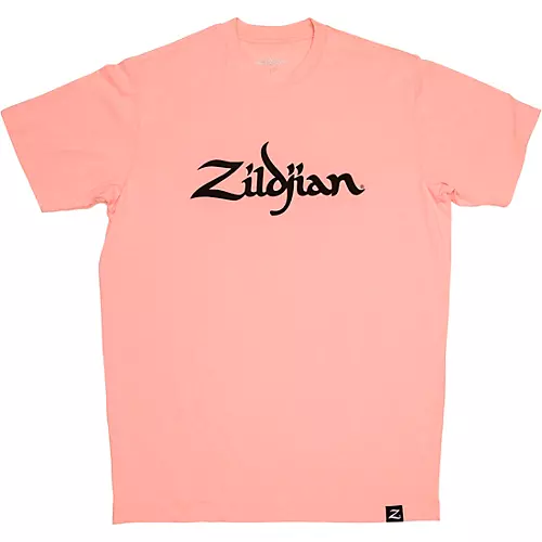 Zildjian Mens Classic Logo Tee Shirt Small Pink