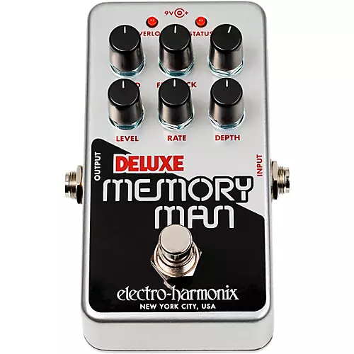 Electro-Harmonix Nano Deluxe Memory Man Analog Delay Effects Pedal Silver