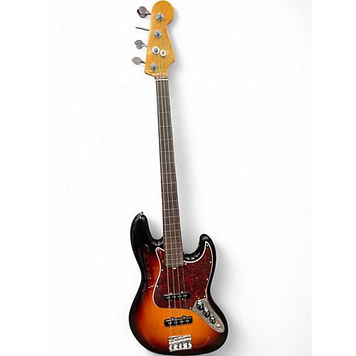 Used Fender American Professional II Jazz Bass Fretless 3 Color Sunburst Electric Bass Guitar 3 Color Sunburst