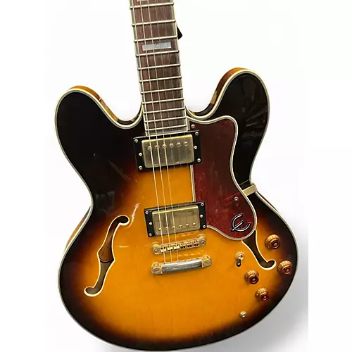 Used Epiphone Sheraton II 2 Tone Sunburst Hollow Body Electric Guitar 2 Tone Sunburst