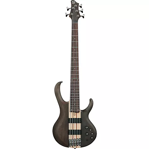 Ibanez BTB605 5-String Electric Bass Guitar Transparent Gray Flat