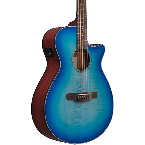 Ibanez AEG70 Flamed Maple Top Grand Concert Acoustic-Electric Guitar Blue Ocean Burst