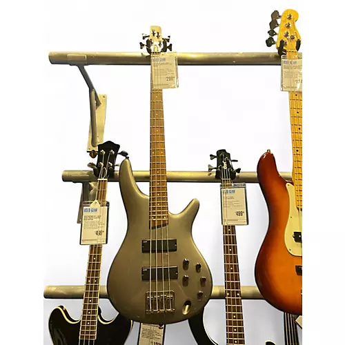 Used 2010s Ibanez SR300 METALLIC GREY Electric Bass Guitar METALLIC GREY
