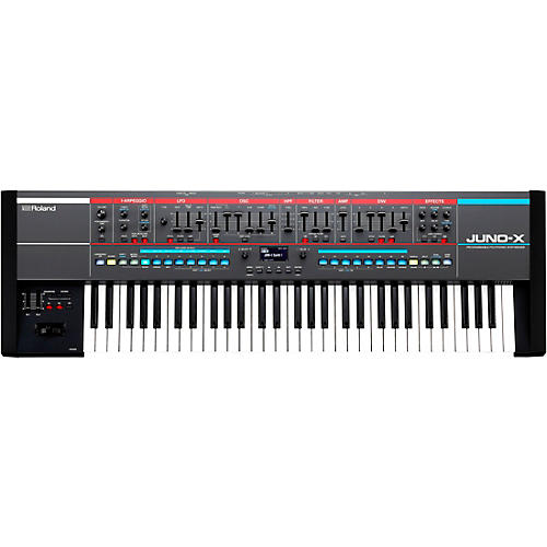Roland JUNO-X Keyboard With KS-20X Stand, DP-10 and EV-5 Pedals, Plus Black Series Audio and MIDI Cables