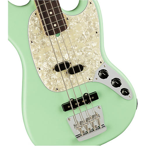 Fender American Performer Mustang Bass Rosewood Fingerboard Satin Seafoam Green