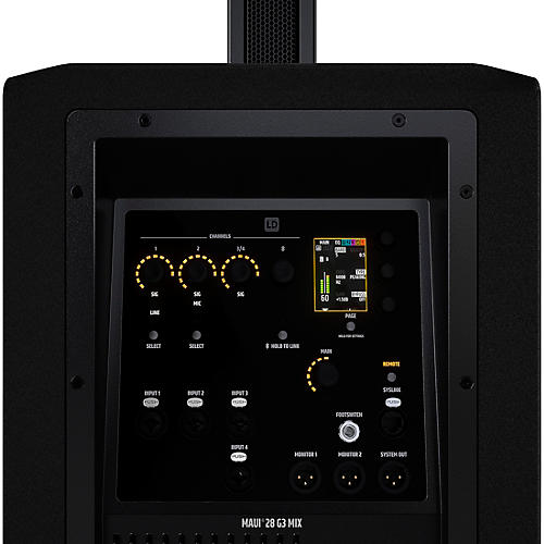 LD Systems LD Systems MAUI 28 G3 MIX Portable Cardioid Column PA System With Digital Mixer, Black