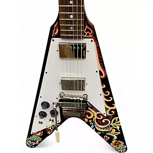 Used Epiphone Love Drops Flying V Artwork Solid Body Electric Guitar Artwork