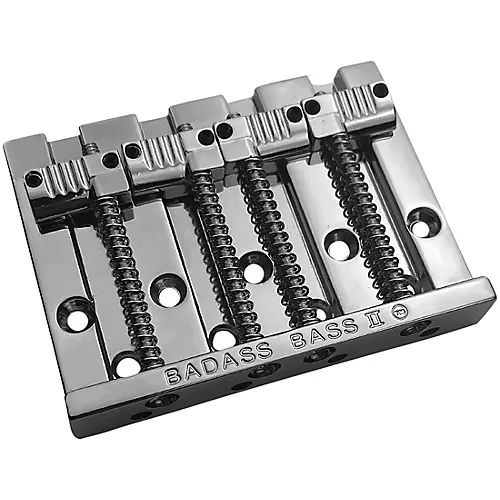 Leo Quan Badass II 4-String Bass Bridge, Grooved Saddles Nickel