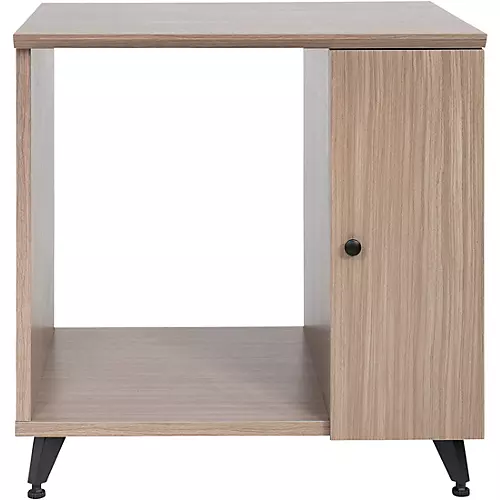 Gator GFW-ELITESIDECAR Elite Furniture Series Rolling Rack Sidecar Cabinet with Configurable Rack Space & Shelving Dark Walnut