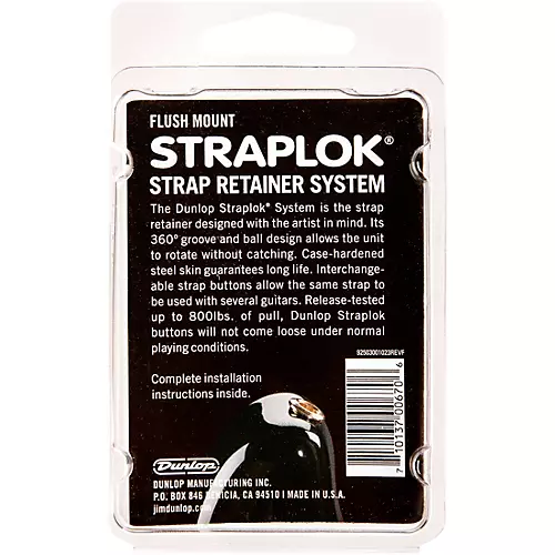 Dunlop Straplok Flush Mount Strap Retainer System Brass