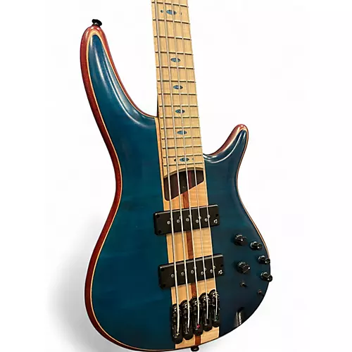 Used Ibanez SR1425B Carribean green low gloss Electric Bass Guitar Carribean green low gloss