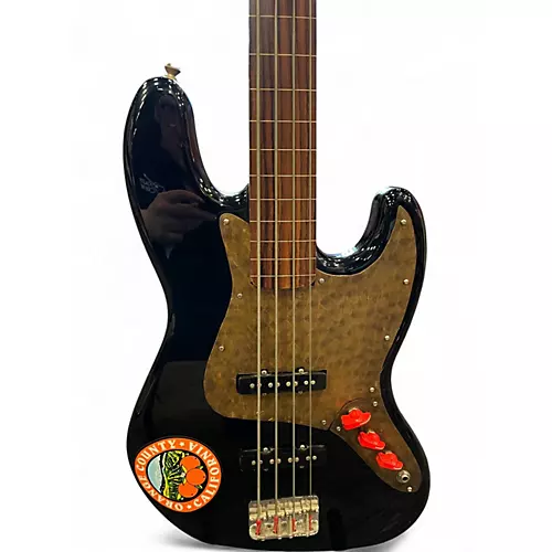 Used Fender Standard Jazz Bass Fretless Black Electric Bass Guitar Black