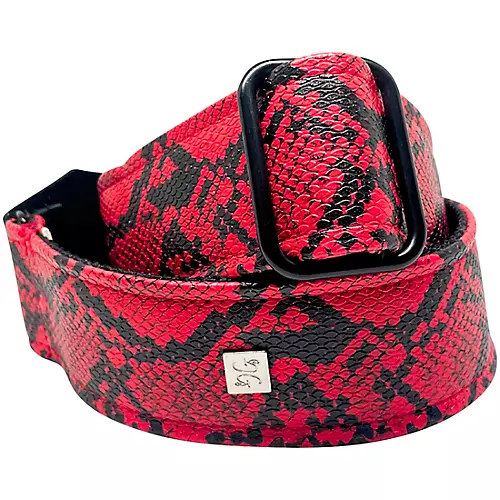 Get'm Get'm Electric Snake Guitar Strap White 2 in.