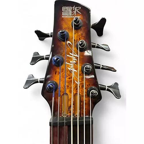 Used Ibanez SRAS7 Natural Electric Bass Guitar Natural