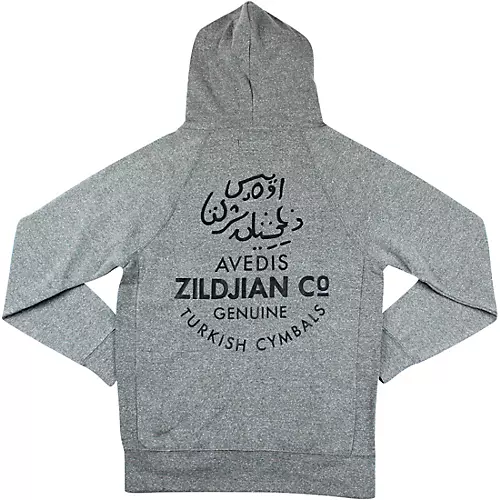 Zildjian Gray Zip Up Logo Hoodie X Large Gray