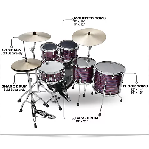TAMA Starclassic Walnut/Birch 5-Piece Shell Pack with 22