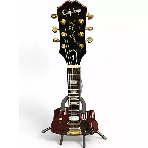 Used Epiphone Gothic Les Paul Studio Wine Red Solid Body Electric Guitar Wine Red