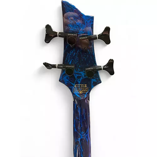 Used Schecter Guitar Research C4 4 String cobalt blue Electric Bass Guitar cobalt blue