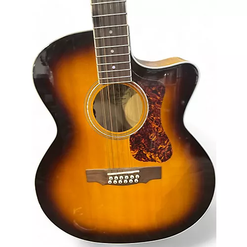Used 2024 Guild f2512CE deluxe Brown Sunburst 12 String Acoustic Guitar Brown Sunburst