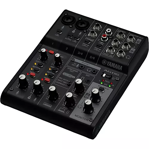 Yamaha AG06MK2 6-Channel Mixer/USB Interface for IOS/Mac/PC Black