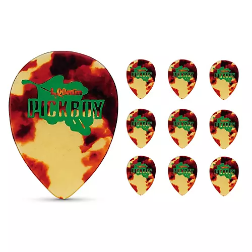 Pick Boy Small Jazz Tortoise Shell Cellulose Guitar Picks 1.20 mm 10 Pack