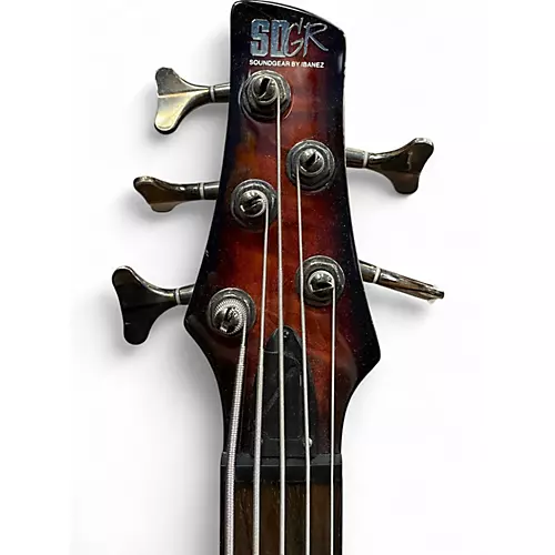 Used Ibanez SR405 5 String Brown Sunburst Electric Bass Guitar Brown Sunburst