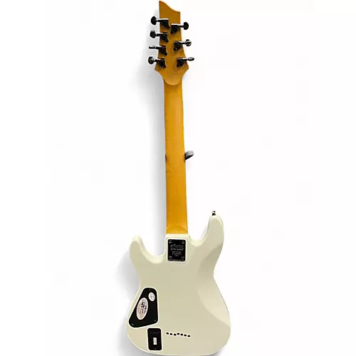 Used Schecter Guitar Research Demon 7 String WHITE Solid Body Electric Guitar WHITE