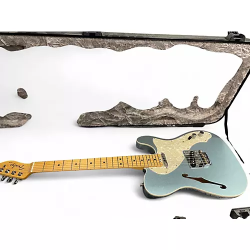 Used Fender American Elite Thinline Telecaster MYSTIC BLUE Hollow Body Electric Guitar MYSTIC BLUE