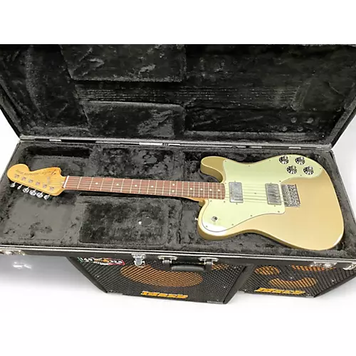 Used Fender Chris Shiflett Telecaster Deluxe Shoreline Gold Solid Body Electric Guitar Shoreline Gold