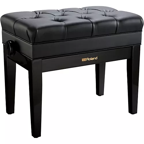 Roland RPB-500-US Piano Bench, Vinyl Seat, Music Compartment Satin Black