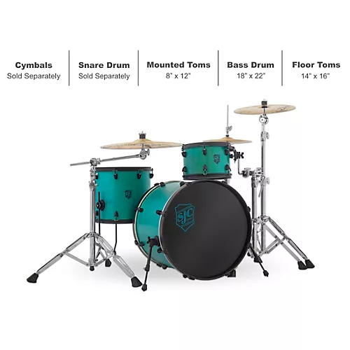 SJC Drums 3-Piece Pathfinder Shell Pack Fresno Red