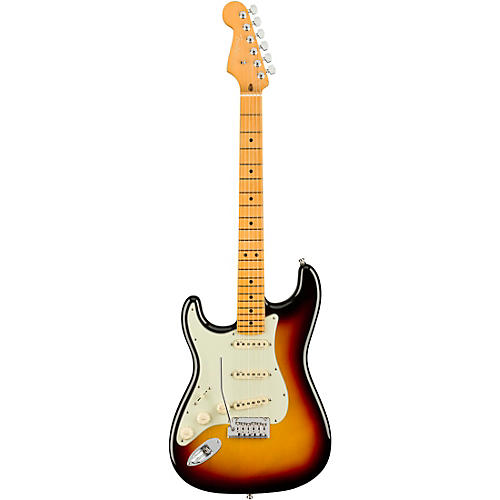 Fender American Ultra Stratocaster Maple Fingerboard Left-Handed Electric Guitar Texas Tea
