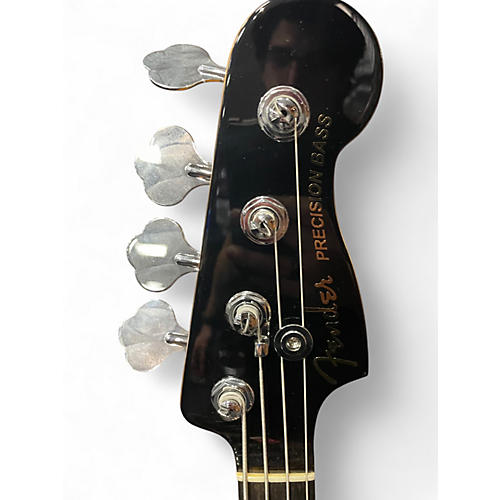 Used Fender Limited Edition-American Ultra Precision Bass ebony tiger Electric Bass Guitar ebony tiger