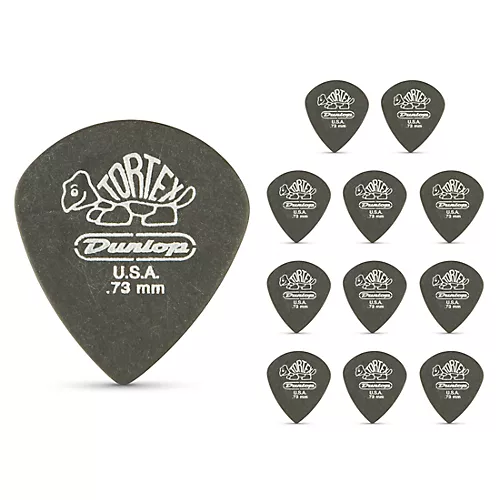 Dunlop Tortex Pitch Black Jazz Guitar Picks 1 Dozen 1.5 mm 12 Pack