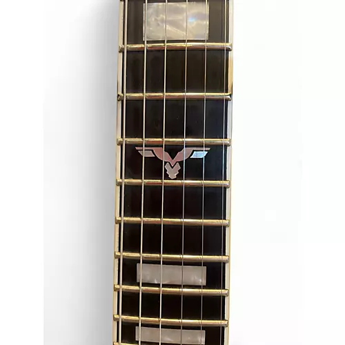 Used 2017 Epiphone Richie Faulkner Signature Series Flying V Black and White Solid Body Electric Guitar Black and White