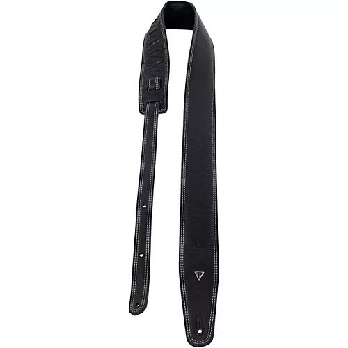 Perri's Padded Deluxe Leather Guitar Strap Black 2.5 in.