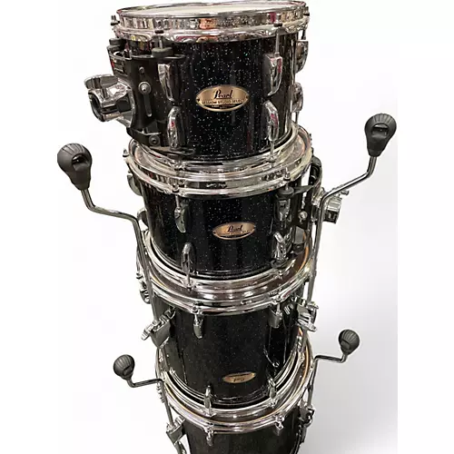 Used Pearl 5 Piece Session Studio Select Black Halo Glitter Drum Kit Black Halo Glitter