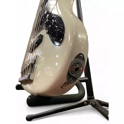 Used 2019 Fender American Ultra Jazz Bass V Arctic Pearl Electric Bass Guitar Arctic Pearl