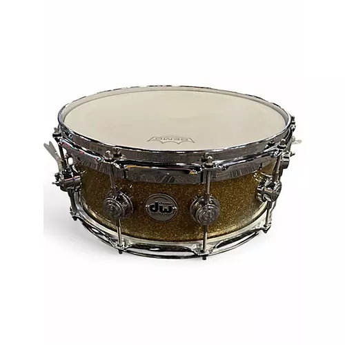 Used DW 6X14 Collector's Series FinishPly Top Edge Snare Broken Glass Drum Broken Glass 13