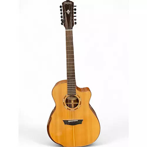 Used Washburn Comfort Series G15SCE Natural 12 String Acoustic Guitar Natural