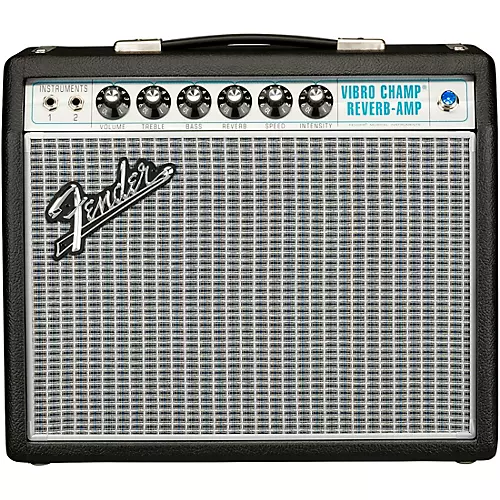 Fender '68 Custom Vibro Champ Reverb 5W 1x10 Guitar Combo Amp Black