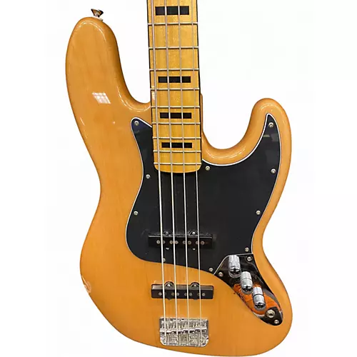 Used Squier Jazz Bass Natural Electric Bass Guitar Natural