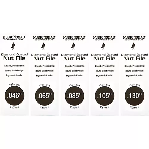 Music Nomad 5-Piece Bass Guitar Diamond-Coated Nut File Set