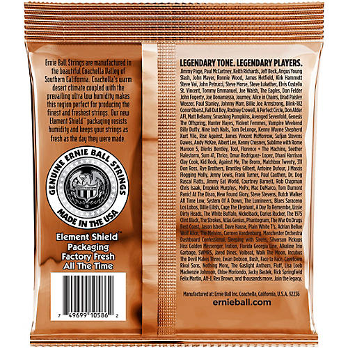 Ernie Ball Earthwood Phosphor Bronze Custom Medium Acoustic Guitar String 12.5-56