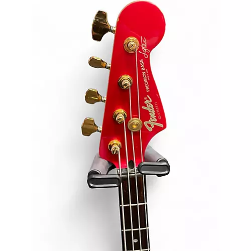 Used 1989 Fender PRECISION BASS Candy Apple Red Electric Bass Guitar Candy Apple Red