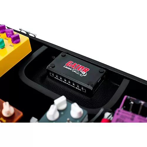 Gator Gig-Box Jr. Pedal Board/Guitar Stand Case with Power Black