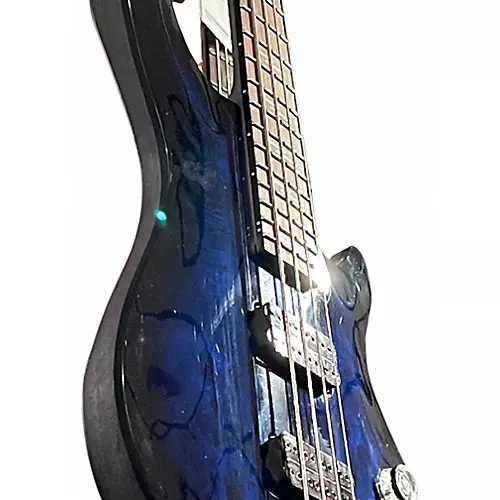 Used Schecter Guitar Research OMEN ELITE Blue Electric Bass Guitar Blue