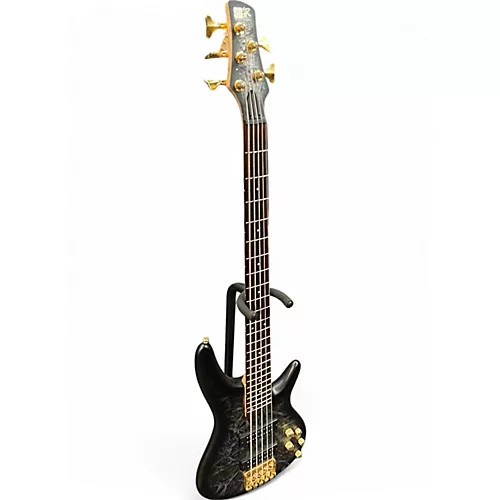 Used Ibanez SR305EDX Black Ice Frozen Matte Electric Bass Guitar Black Ice Frozen Matte