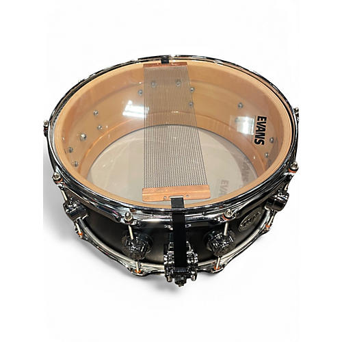 Used DW 14X6.5 Collector's Series Satin Oil Edge Snare Satin Black Drum Satin Black 213