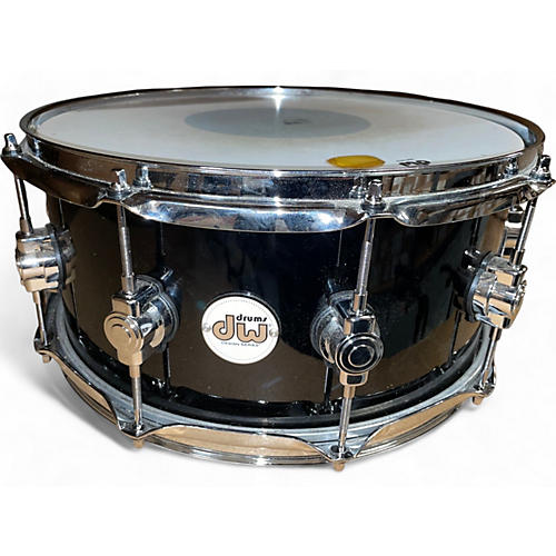 Used DW 6.5X14 Design Series Snare Black Drum Black 15